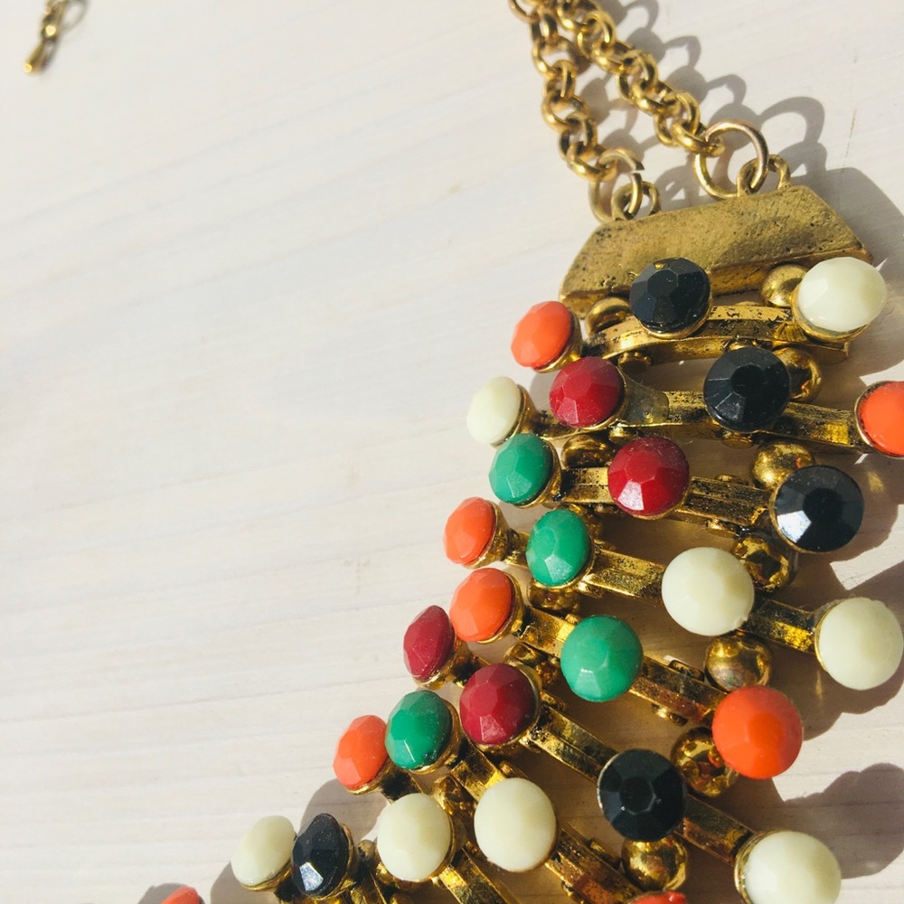 Gold statement necklace